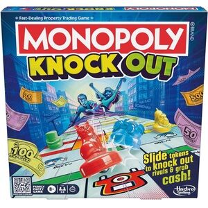 Hasbro Monopoly Knock Out Game - Red and Blue